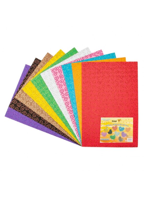 Lino 20x30 Spiral Desenli Simli Eva Karışık 10 Lu Lino 20x30 Spiral Desenli Simli Eva Karışık 10 Lu