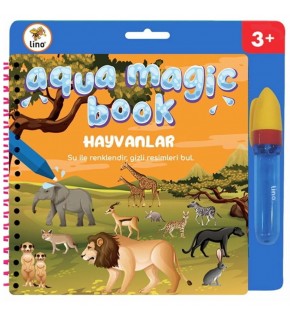 Lino Boyama Kitabı Aqua Magic Book Hayvanlar Sihirli TFL-1008