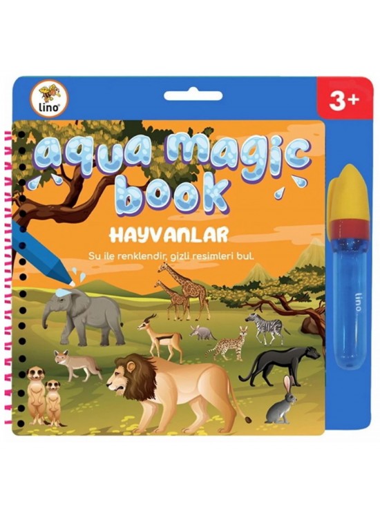 Lino Boyama Kitabı Aqua Magic Book Hayvanlar Sihirli TFL-1008