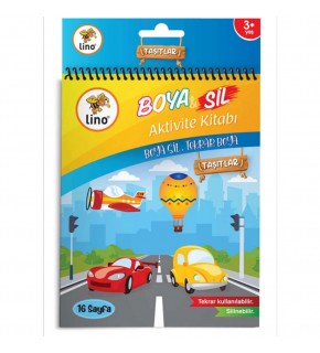 Lino Boyama Kitabı Boya & Sil Aktivite Araçlar Silinebilir BS-1001