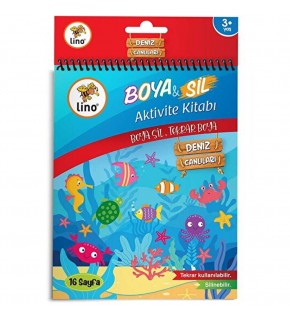 Lino Boyama Kitabı Boya & Sil Aktivite Denizaltı Silinebilir BS-1002
