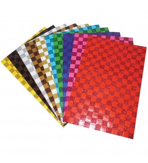 Lino Desenli Kağıt Simli Kare 10 Renk 20x30 CM 2802J-3