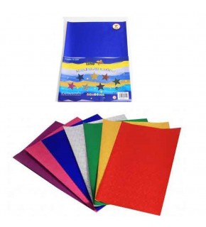 Lino Elişi Kağıdı Simli 10 LU 23x33 CM 7 Renk 3814-P