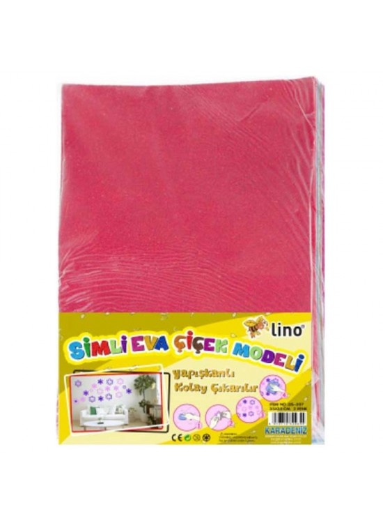 Lino Eva Yapışkanlı Simli Çiçek Modeli 33x35 2 Renk DS-507