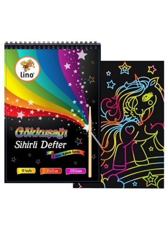 Lino Gökkuşağı Sihirli Defter Spiralli A5 10yp Lino Gökkuşağı Sihirli Defter Spiralli A5 10yp
