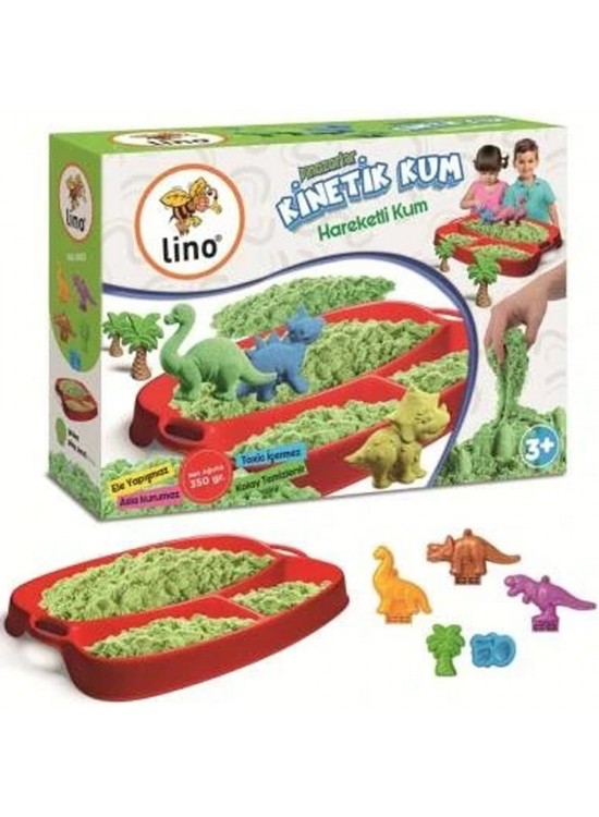 Lino Kinetik Kum Seti Dinazorlar 350 Gr Kum+6 Kalıp Ln-553
