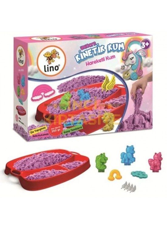 Lino Kinetik Kum Seti Unicorn (350 Gr Kum+6 Kalıp) Ln-552