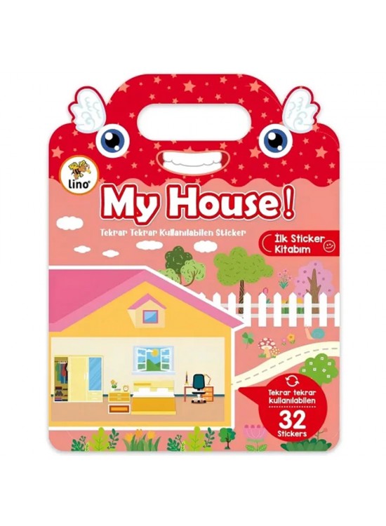 Lino Tekrar Tekrar Kullanılabilen İlk Sticker Kitabım My House LS-503 Lino Tekrar Tekrar Kullanılabilen İlk Sticker Kitabım My House LS-503