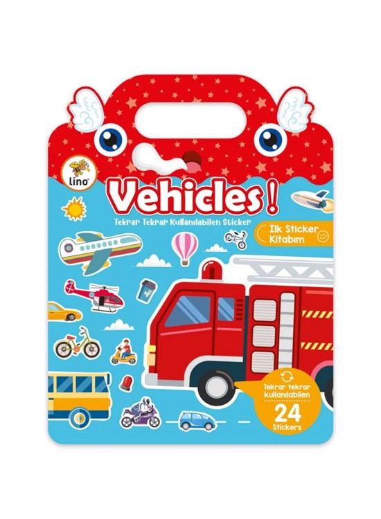 Lino Tekrar Tekrar Kullanılabilen İlk Sticker Kitabım Vehıcles LS-501 Lino Tekrar Tekrar Kullanılabilen İlk Sticker Kitabım Vehıcles LS-501