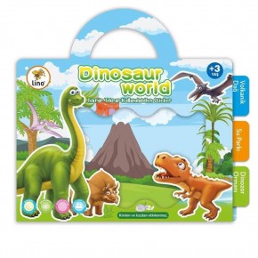 Lino Tekrar Tekrar Kullanılabilen Stıcker Dınosaur World LS-303