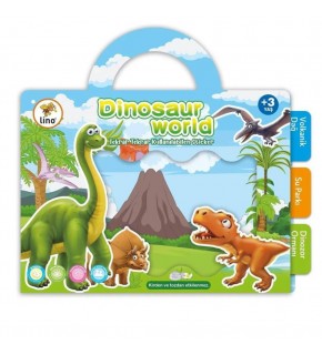 Lino Tekrar Tekrar Kullanılabilen Stıcker Dınosaur World LS-303