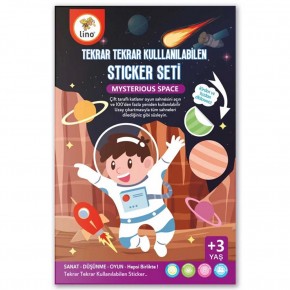 Lino Tekrar Tekrar Kullanılabilen Sticker Seti Space LS-400