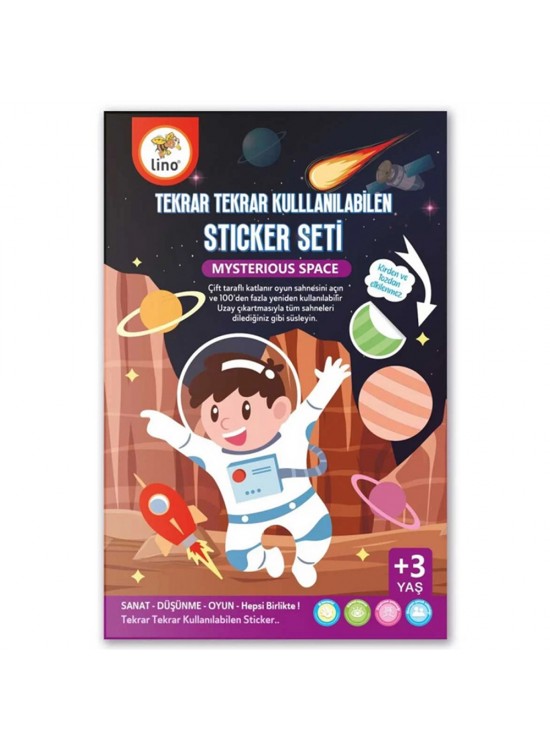Lino Tekrar Tekrar Kullanılabilen Stıcker Seti Space LS-400 Lino Tekrar Tekrar Kullanılabilen Stıcker Seti Space LS-400