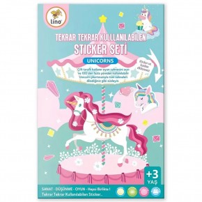 Lino Tekrar Tekrar Kullanılabilen Stıcker Seti Unıcorns LS-402