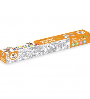 Lino Yapışkanlı Boyama Rulosu Anımal Paradı 200x30 LS-201