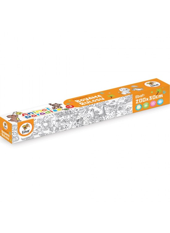 Lino Yapışkanlı Boyama Rulosu Anımal Paradı 200x30 LS-201