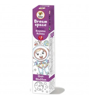 Lino Yapışkanlı Boyama Rulosu Dream Space 86x20 Cm LS-102