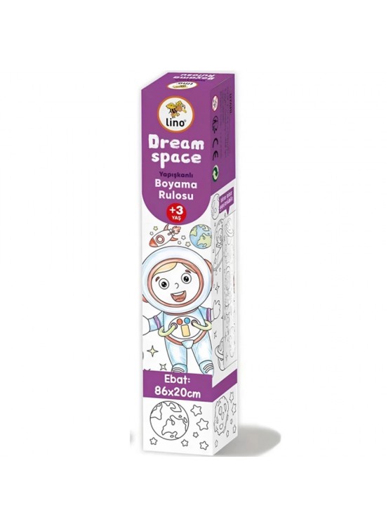 Lino Yapışkanlı Boyama Rulosu Dream Space 86x20 Cm LS-102 Lino Yapışkanlı Boyama Rulosu Dream Space 86x20 Cm LS-102