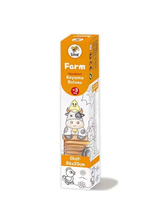 Lino Yapışkanlı Boyama Rulosu Farm 86x20 Cm LS-101 Lino Yapışkanlı Boyama Rulosu Farm 86x20 Cm LS-101