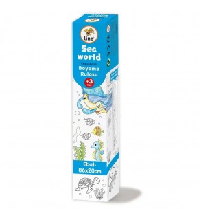 Lino Yapışkanlı Boyama Rulosu Sea World 86x20 Cm LS-100