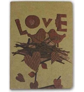 Liz Defter Kraft Kapak Ivory Kareli 50 Yaprak A5 KFA5K (1 Adet)