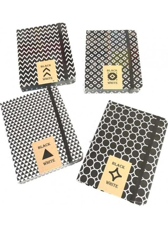 Liz Defter Ofset Kapak Lastikli 120 YP 90 GR Siyah