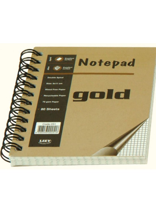 Liz Cep Defteri Spiralli Lux 80 Yaprak Yan Kareli 255HS (1 Adet)