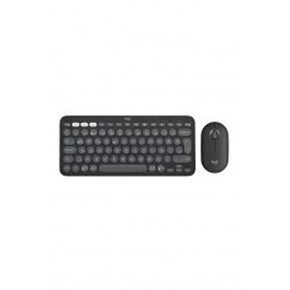 Logitech 920-012245 Grafit Pebble 2 Combo Çoklu Sessiz Kablosuz Türkçe Q Klavye Mouse Seti