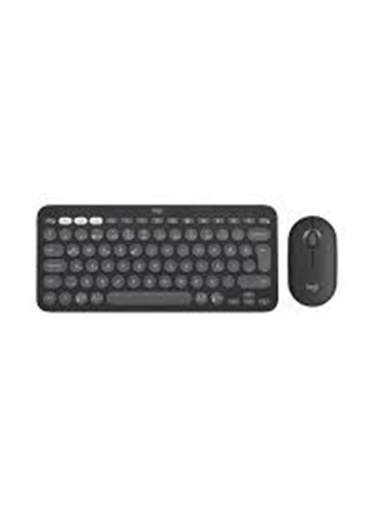 Logitech 920-012245 Grafit Pebble 2 Combo Çoklu Sessiz Kablosuz Türkçe Q Klavye Mouse Seti