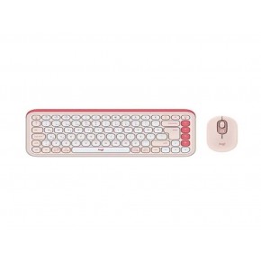 Logitech Pop Icon Combo 920-013077 Pembe Kablosuz Klavye Mouse Seti