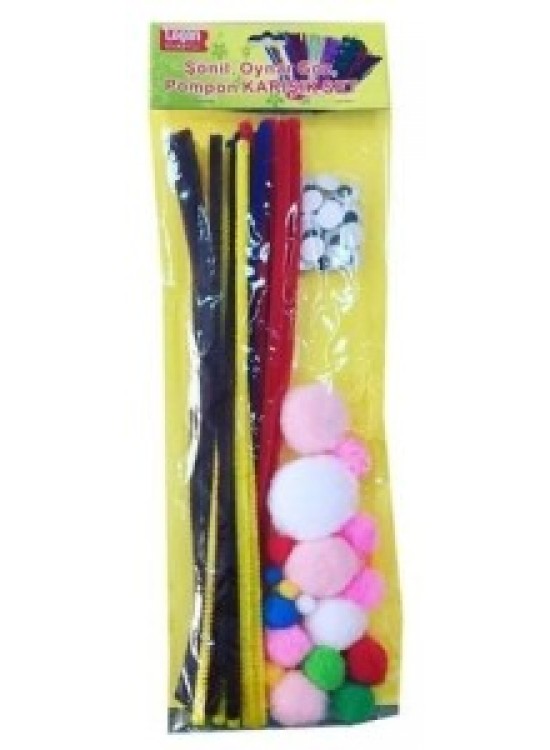 Logon Şönil, Oynar Göz, Pompon Karışık Set