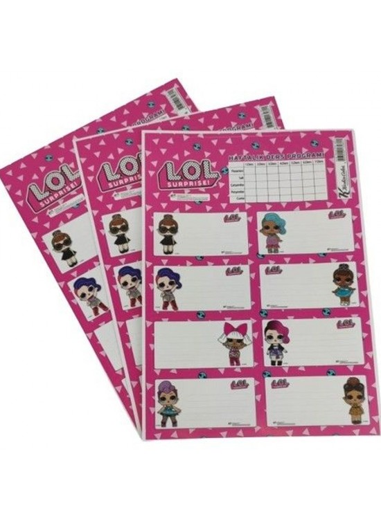 Lol Okul Etiketi Ders Programlı 3 LÜ 220130-93 Lol Okul Etiketi Ders Programlı 3 LÜ 220130-93