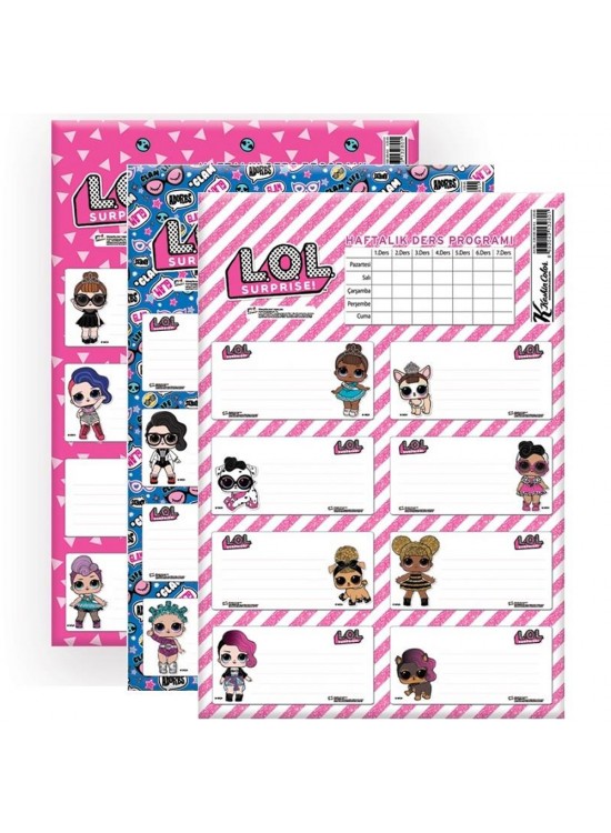 Lol Omg Ders Programlı Etiket 3 LÜ Lol Omg Ders Programlı Etiket 3 LÜ