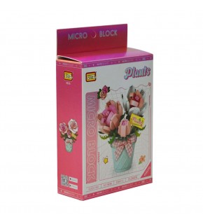 Loz Saksılı Gül 230 Parça Block Oyuncak Lz8836