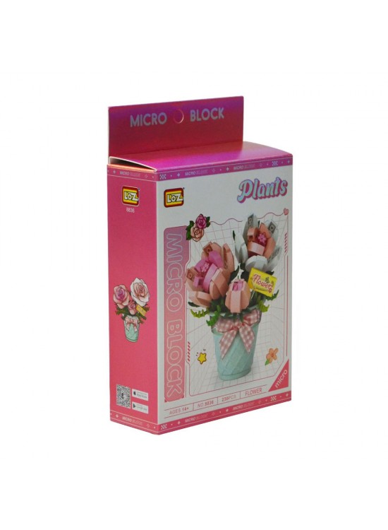 Loz Saksılı Gül 230 Parça Block Oyuncak Lz8836