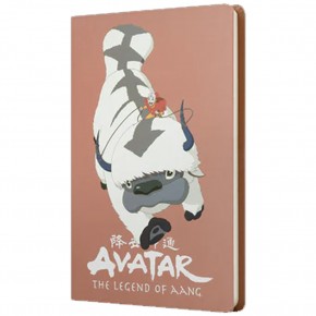 Mabbels Sert Kapak Butik Defter Avatar Appa ve Aang Puce Rengi 80 YP 15x21 DFT-388210