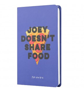 Mabbels Sert Kapak Lastikli Mini Defter Friends Pizza Mor 80 YP 9x14 DFT-388289
