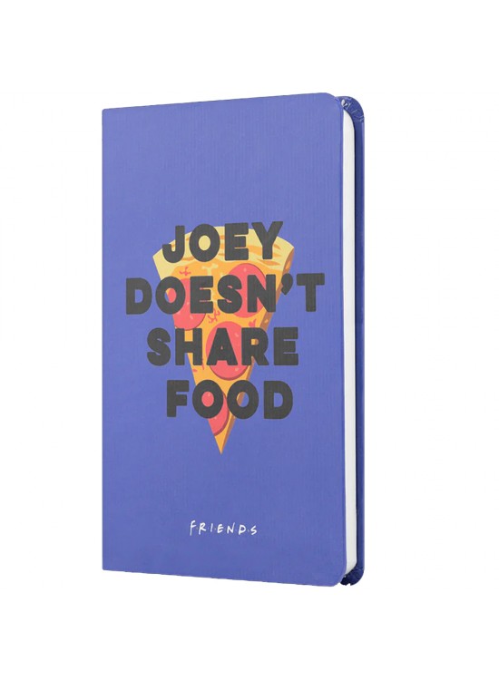 Mabbels Sert Kapak Lastikli Mini Defter Friends Pizza Mor 80 YP 9x14 DFT-388289