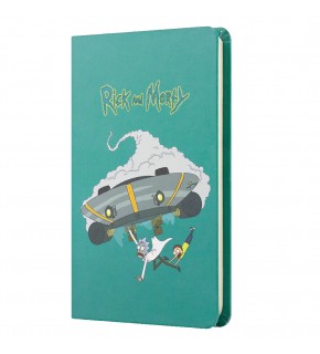 Mabbels Sert Kapak Lastikli Mini Defter Rick And Morty Turkuaz 80 YP 9x14 DFT-388364