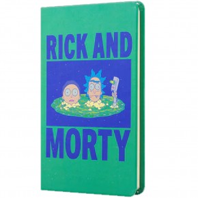 Mabbels Sert Kapak Lastikli Mini Defter Rick And Morty Yeşil 80 YP 9x14 DFT-388371