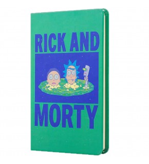 Mabbels Sert Kapak Lastikli Mini Defter Rick And Morty Yeşil 80 YP 9x14 DFT-388371