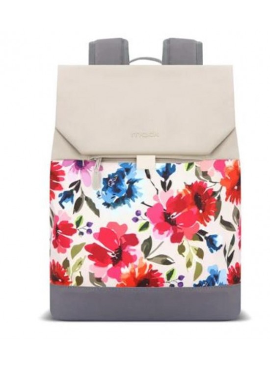 Mack MCE-1306 14.1"  ZEN Eco Günlük Sırt Çantası Bej Çiçekli