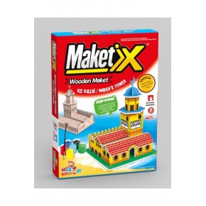 Maketix 3D Ahşap Boyama Seti Kız Kulesi 9787