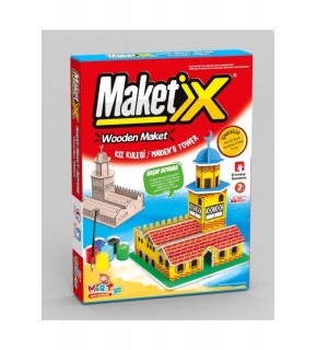 Maketix 3D Ahşap Boyama Seti Kız Kulesi 9787