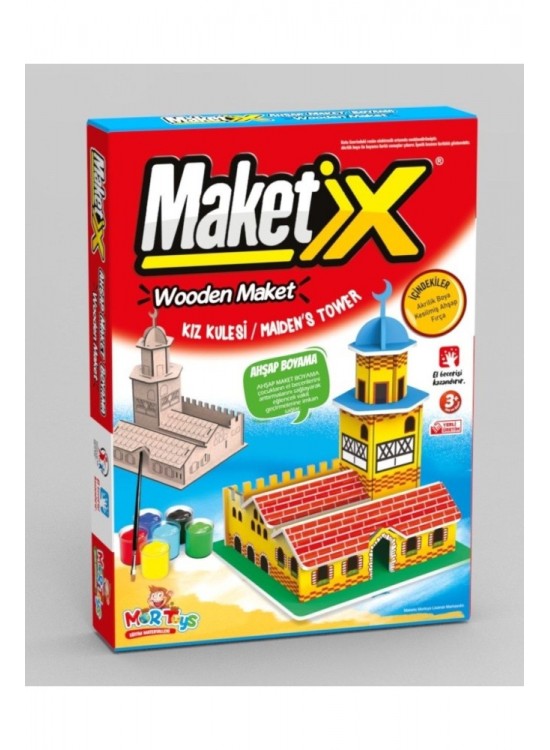 Maketix 3D Ahşap Boyama Seti Kız Kulesi 9787