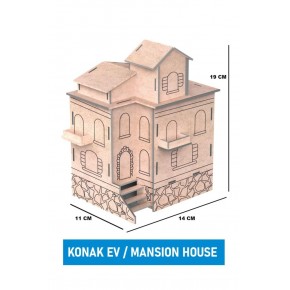Maketix 3D Ahşap Boyama Seti Konak Ev 9788