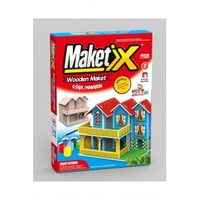 Maketix 3D Ahşap Boyama Seti Köşk 9789