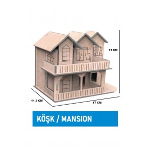 Maketix 3D Ahşap Boyama Seti Köşk 9789