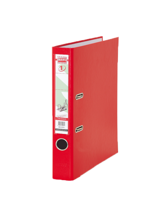 Manu Büro Klasör Dar Plastik Kırmızı 2035