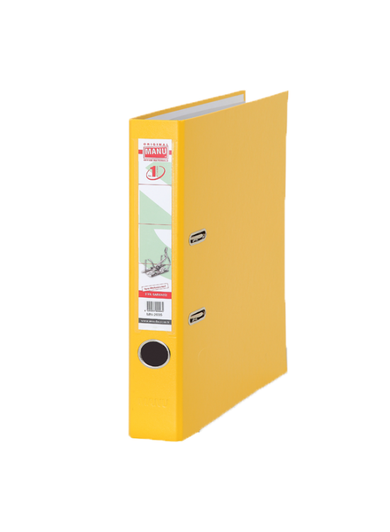 Manu Büro Klasör Dar Plastik Sarı 2035